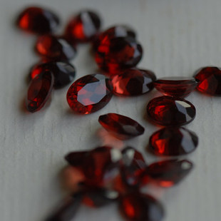 天然铁铝榴石A10A-5  戒面 6*8mm 宝玉石标本石榴石裸石