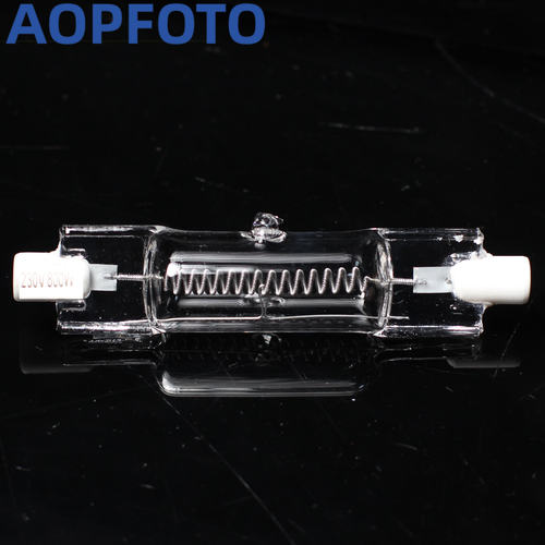 aopfoto 热销摄影110V电压专用800W红头灯灯泡/卤钨灯管 摄像灯管