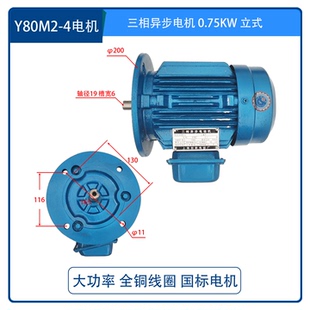 0.75KW福建三明 齐齐哈尔铣床走刀电机X5032A 三相电动机Y80M2