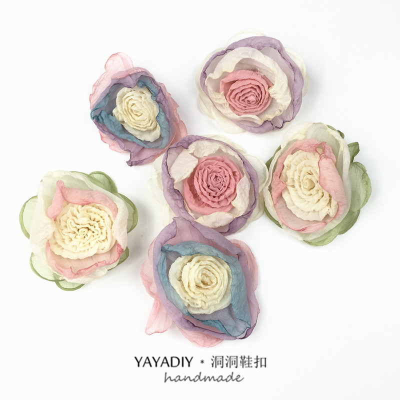 仙美花朵系列crocs洞洞鞋diy鞋扣卡骆驰拖鞋花高级氛围感沙滩鞋扣
