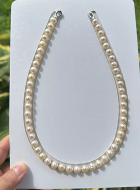 珍珠项链贴板裸珠贴片亚克力直播排珠展示大长方形黏贴片配对黏板