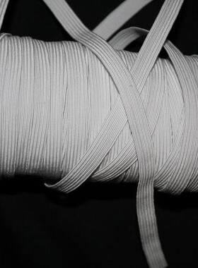 1公分黑色跑马带白松紧绳白走马带弹力耐用松紧宽进口橡皮筋90米