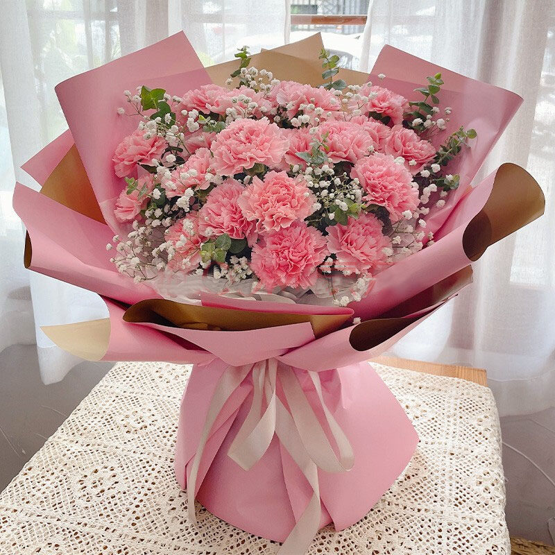昆明同城送花昆明鲜花快递;母亲节问候;昆明鲜花店;19枝康乃馨