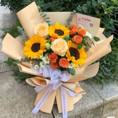 3朵生日祝福向日葵昆明鲜花