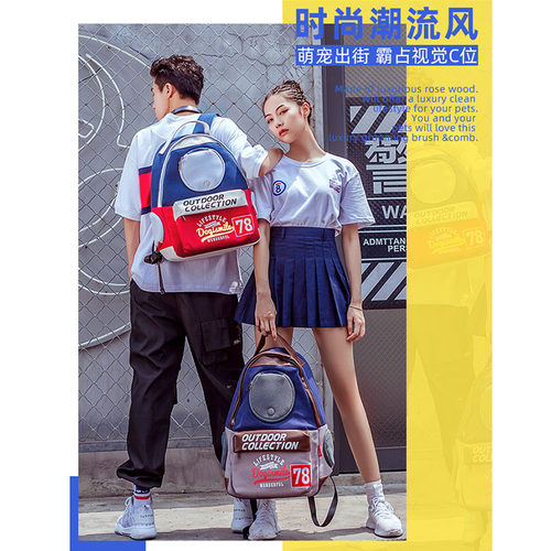 DOGISMILE宠物包猫狗双肩包泰迪比熊外出便携包英短布偶双肩背包