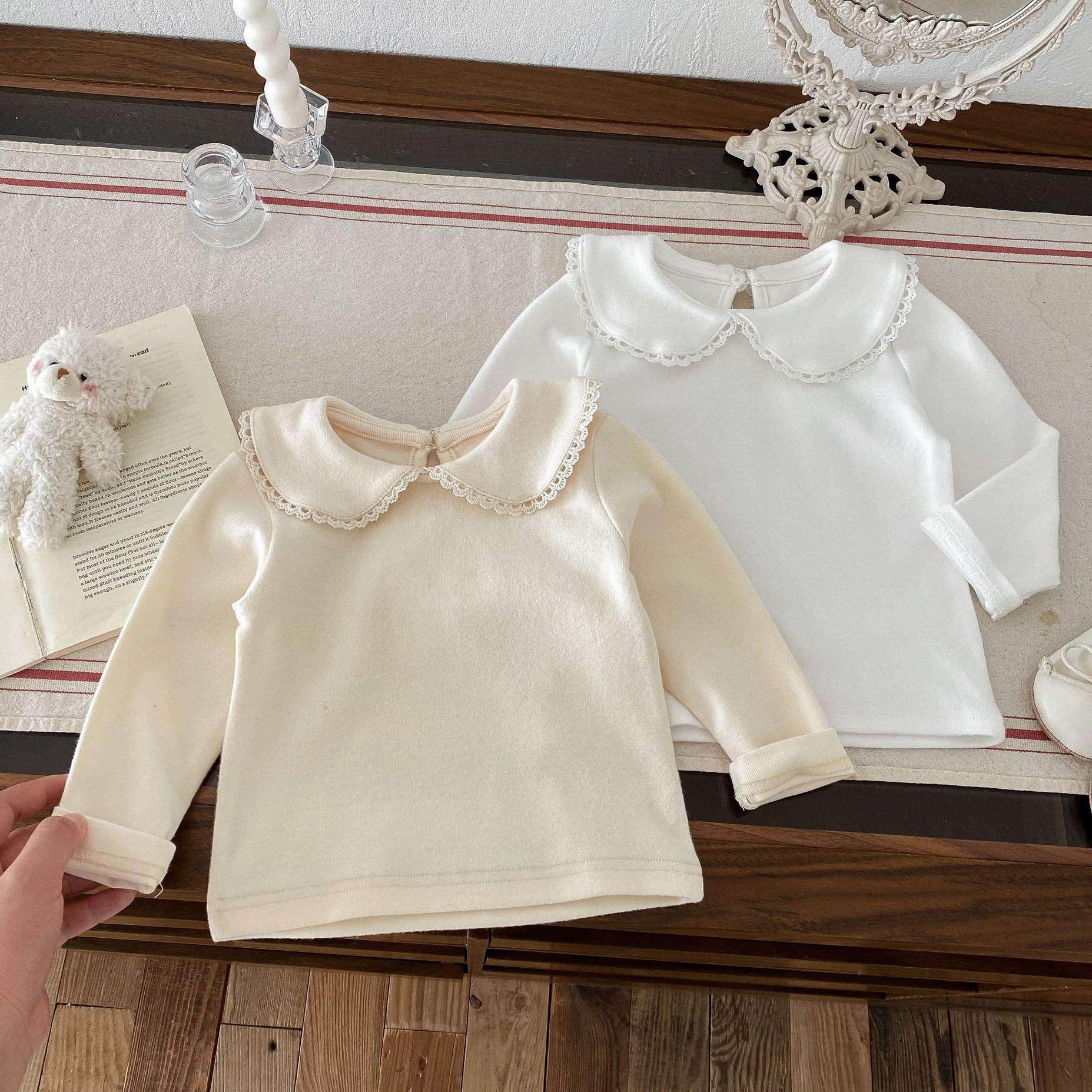 宝宝打底衣纯色简约翻领韩版婴儿上衣纯棉百搭花边领长袖T恤春秋,童装/婴儿装/亲子装,T恤,淘宝优惠券,粉丝福利购,淘宝优惠卷