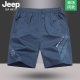 夏季 薄款 男款 纯棉休闲短裤 中裤 男士 沙滩裤 Jeep吉普2026新款 五分裤