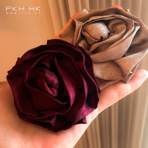 重瓣纯手工玫瑰花胸针配饰多色