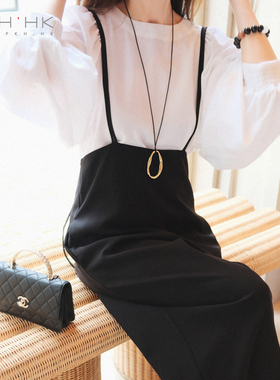 PKH.HK特 秋上新 日常气质日系时髦柔美大袖笼圆领设计感宽松衬衣