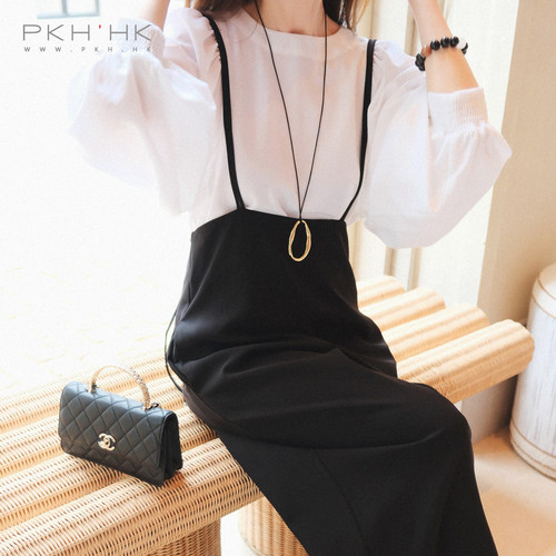 PKH.HK特 秋上新 日常气质日系时髦柔美大袖笼圆领设计感宽松衬衣
