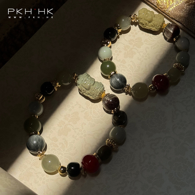 PKH.HK特秋 长歌叙事|原创审美点上精致天然多宝玛瑙玉石水晶手串