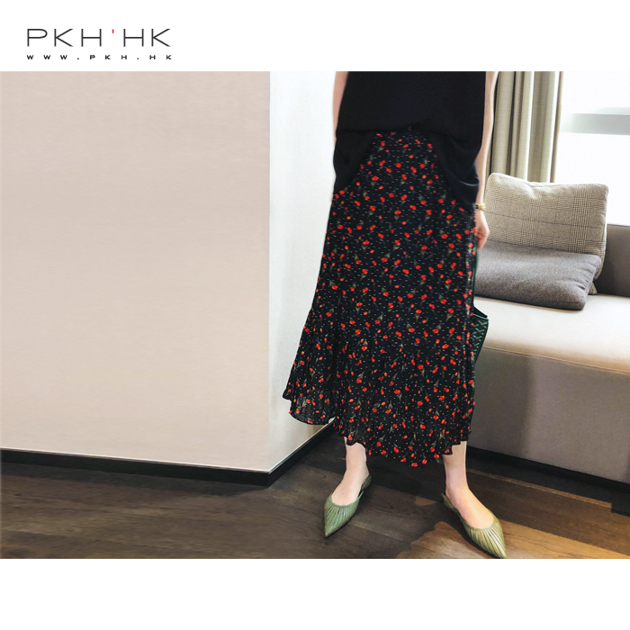 PKH.HK Special summer season Girl's Sense of Light Maturity Refinement black Check printing three-dimensional skirtin the Women's clothing/Boutique , Skirts  category - from Buy2taobao.com to provide professional Taobao agent buy service