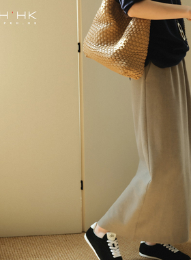 PKH.HK特 自留两色贯穿冬季又暖又时髦不费力好穿羊毛橡筋腰半裙