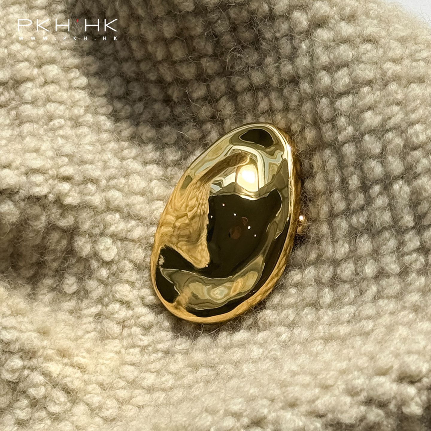 PKH.HK特新冬季爱了也出镜好多年时髦小众气质点睛不规则金色胸针