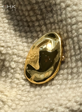 PKH.HK特新冬季爱了也出镜好多年时髦小众气质点睛不规则金色胸针