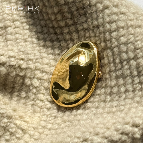 PKH.HK特新冬季爱了也出镜好多年时髦小众气质点睛不规则金色胸针