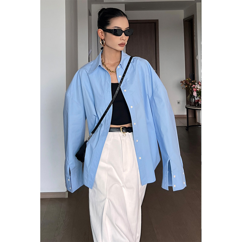 CIZZLEMORE宽松欧美单排扣长袖棉