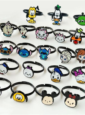 卡通风动画史迪奇唐老鸭开口戒指