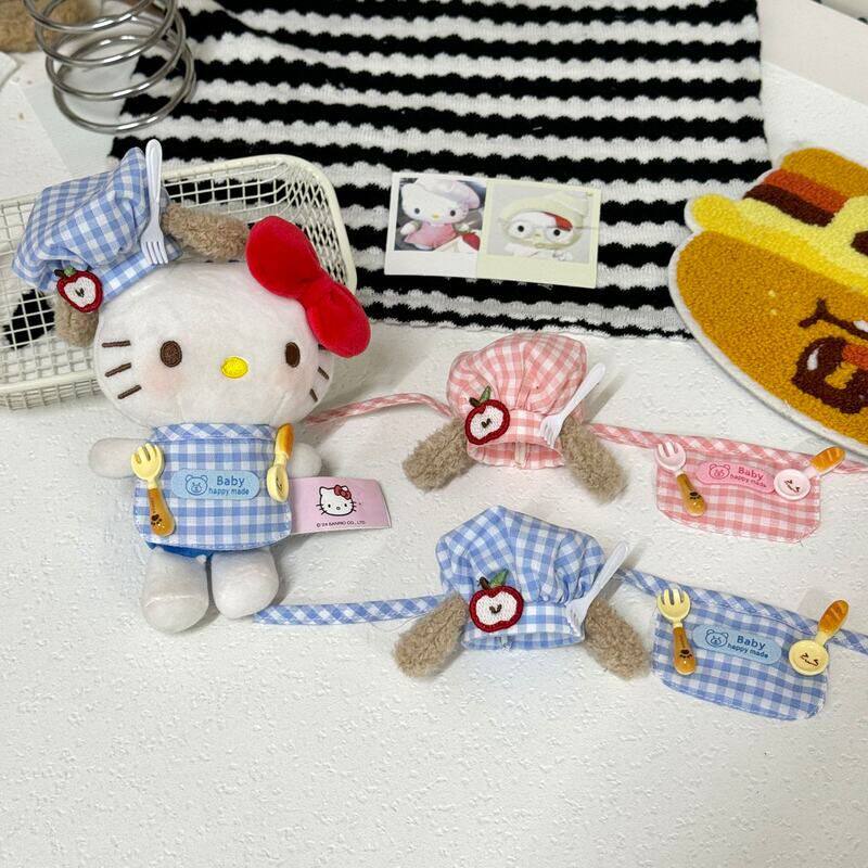10cm娃衣烘培厨师帽围裙棉花娃娃帽子围裙labubu装饰帽迷你帽子