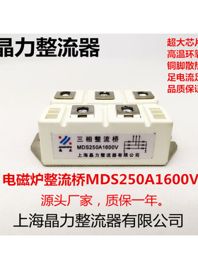 电磁炉整流桥MDS250A1600V白色晶正牌三相整流桥模块质保1年