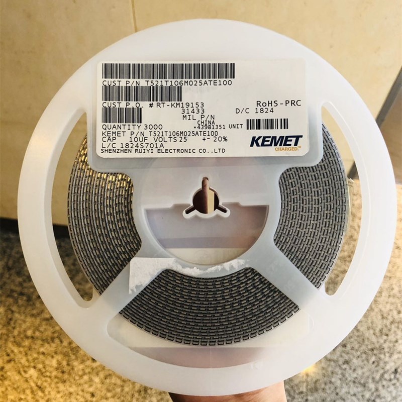 T520D227M006ATE009  Kemet极低阻抗钽电容 2917 220uF 20% 6V