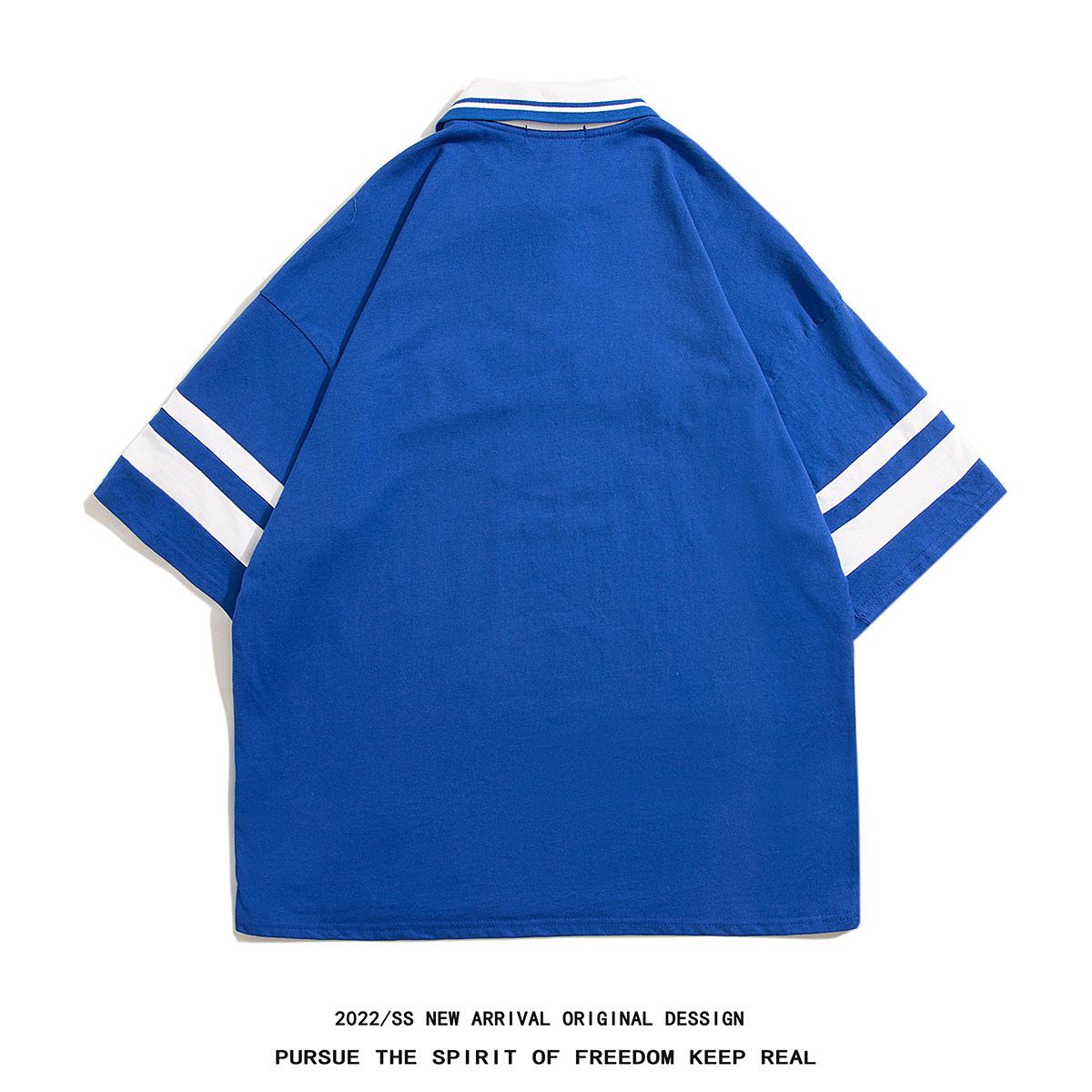 白底夏季时尚简约宽松全棉短袖POLO衫T恤PL251P45控68,男装T恤,电商A247-1