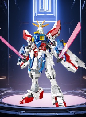 杰星58107跨境大龄儿童玩具小颗粒积木大型DIY拼装组装机器人模型