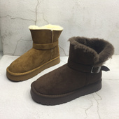 新款 断码 处理时尚 品牌撤柜2025冬季 女鞋 平底绒里保暖休闲雪地短靴