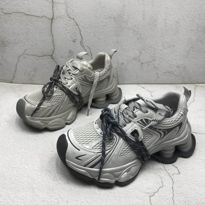 品牌撤柜2026春季新款断码处理真皮女鞋运动潮流交叉系带老爹鞋女,女鞋,时尚休闲鞋,淘宝优惠券,粉丝福利购,淘宝优惠卷