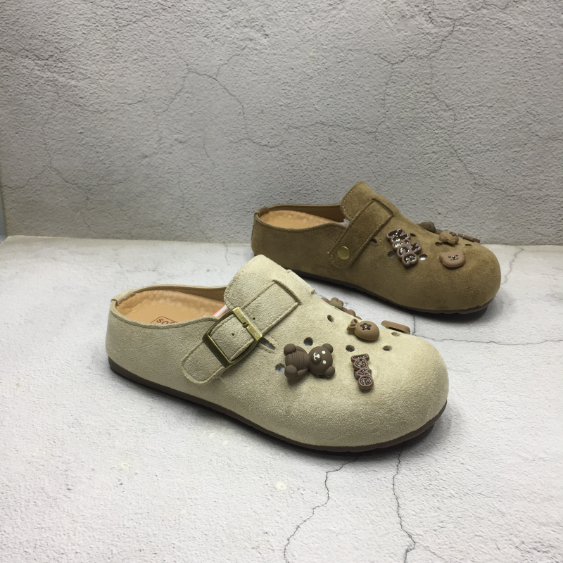 品牌撤柜2025春季新款断码处理时尚女鞋懒人百搭外穿平底圆头半拖