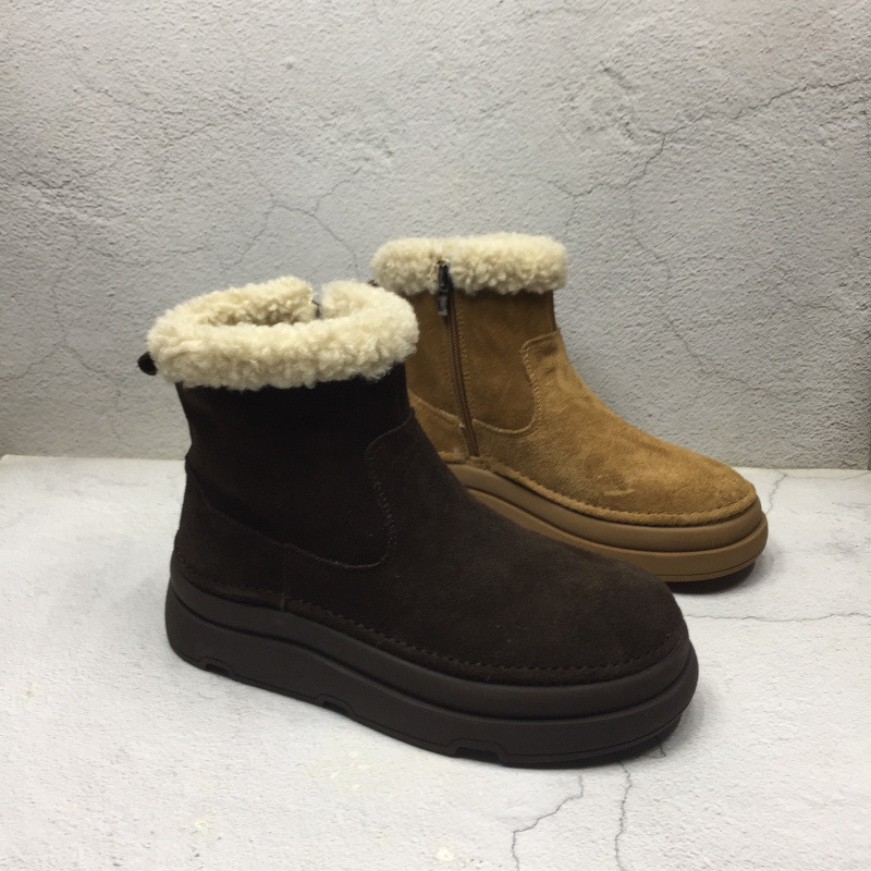 女鞋绒里保暖休闲厚底雪地短靴