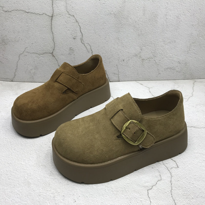 品牌撤柜2026春季新款断码处理时尚女鞋深口圆头休闲搭扣厚底单鞋,女鞋,浅口单鞋,淘宝优惠券,粉丝福利购,淘宝优惠卷