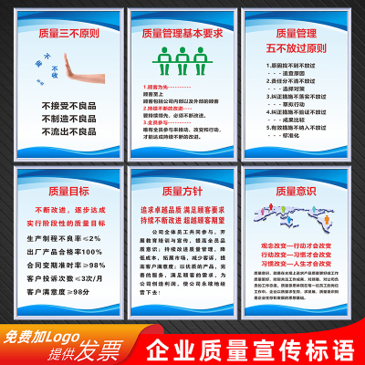 工厂车间质量宣传广告牌标语