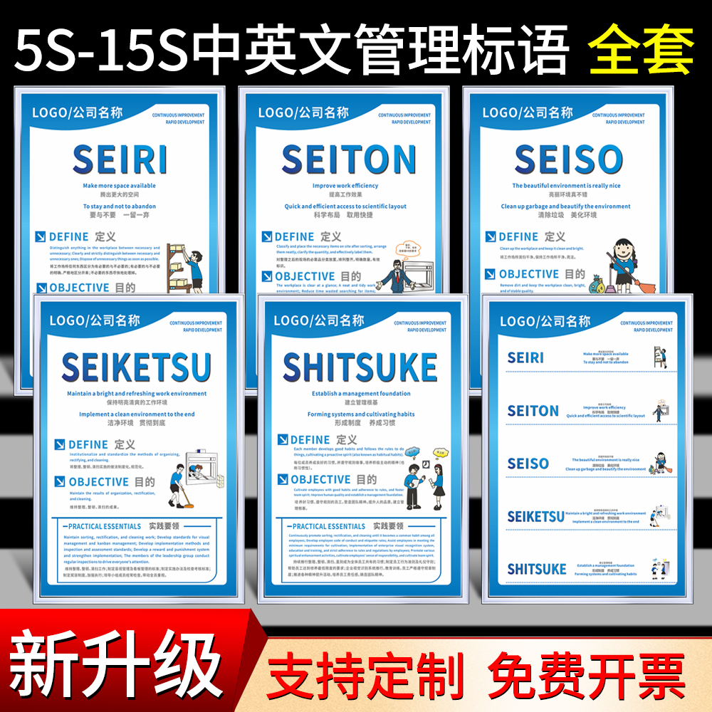 外贸中英文5S标语67S8S9s10s管理