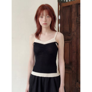 11B knits market Sena 20S 轻薄镂空针织背心吊带针织背心