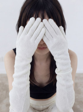 knits market 6Ac 长手套毛织长手套毛手套针织手套多色 S9