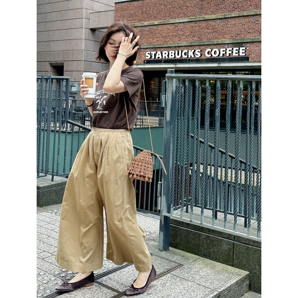 【MGDM】复古压褶设计休闲裤