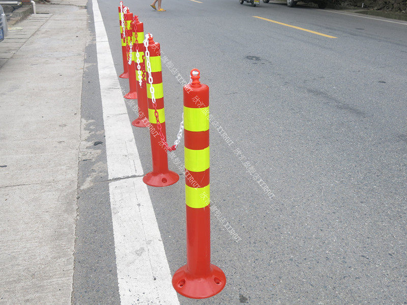 包邮 塑料警示柱 交通设施道口标 道路标柱标志桩 安全警示桩75cm