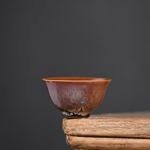 建阳建盏曜变天目-鸿彩油滴盏