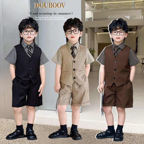 儿童夏季马甲套装2025新款