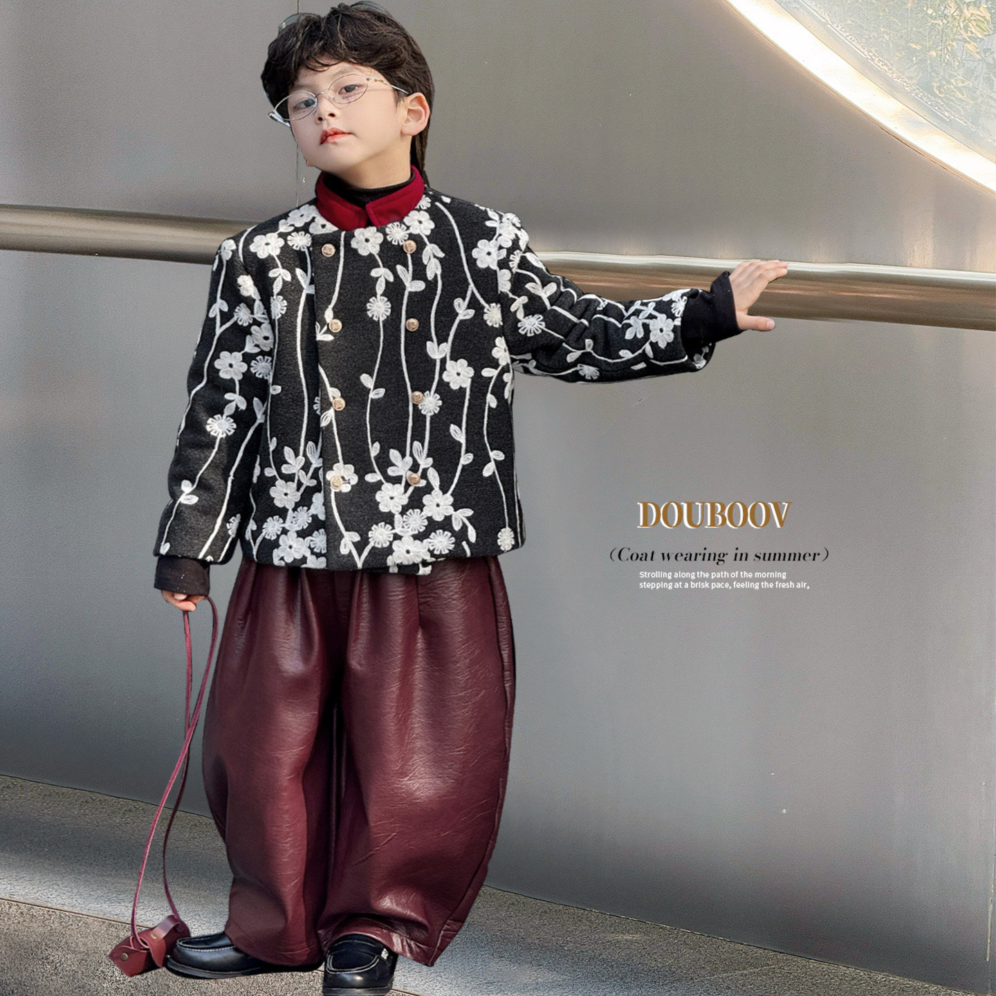 男童冬季中式外套2025儿童花卉刺绣立领加厚外套宝宝帅气时髦夹克,童装/婴儿装/亲子装,西服/小西装,淘宝优惠券,粉丝福利购,淘宝优惠卷