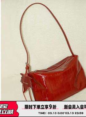 AbbottVINTAGE【枫叶包】头层油蜡牛皮原创真皮女包复古斜挎单肩