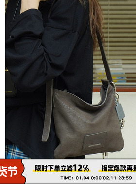 AbbottVINTAGE【大吐司方包】复古头层牛皮单肩简约包轻薄原创秋