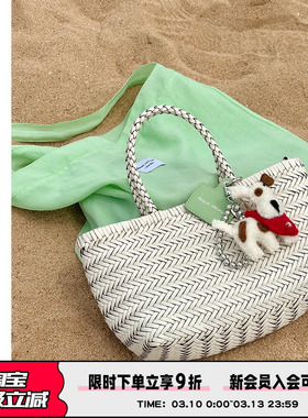 Abbott Vintage【周末旅行】植鞣牛皮编织包法式腋下单肩斜挎女包