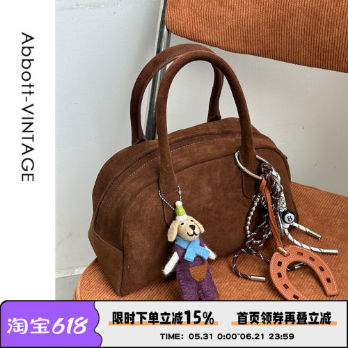 手提包磨砂牛皮复古简约