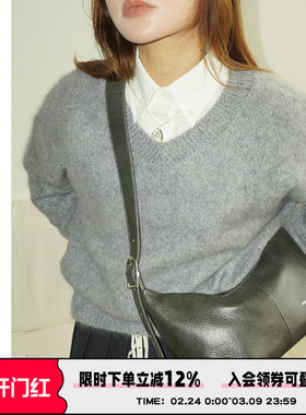 AbbottVINTAGE【流浪包】头层牛皮小众休闲邮差包女包斜挎包秋冬