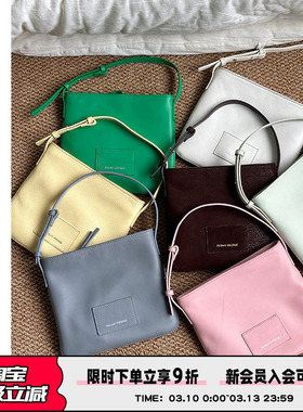 AbbottVINTAGE【小吐司方包】复古头层牛皮单肩斜挎小包轻薄