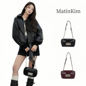 宁艺卓同款 韩国Matin kim链条包通勤百搭小方包油蜡皮单肩斜挎包