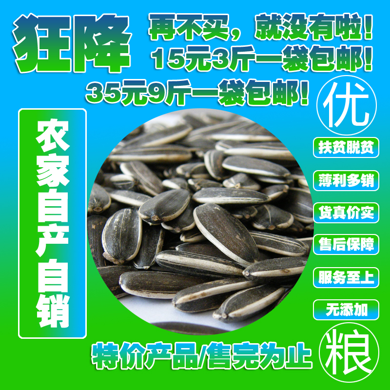 2018年农家生瓜子葵花籽原味农家363葵花籽生瓜子 满就包邮