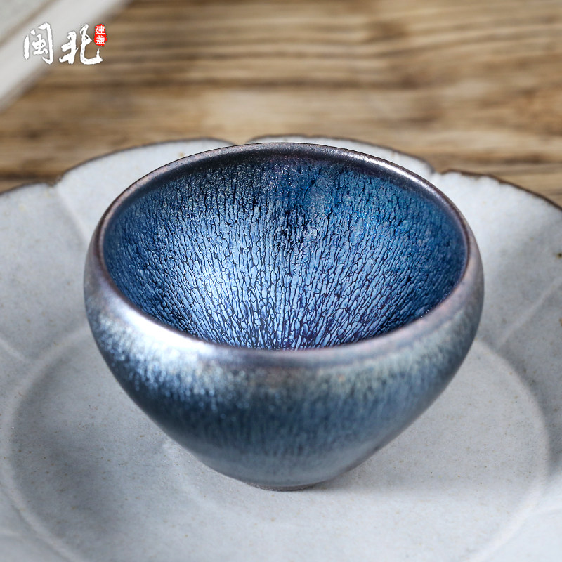 建盏茶杯主人杯名家银毫兔毫油滴曜变星空滴茶壶纯手工品茗杯家用